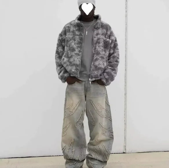 Ripped Stitch Streetwear Jeans - Loose fit
